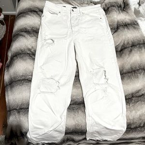Wild fable (target) highest rise white straight leg jeans